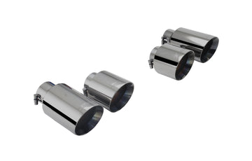VW Audi Black Stainless Steel Tips
