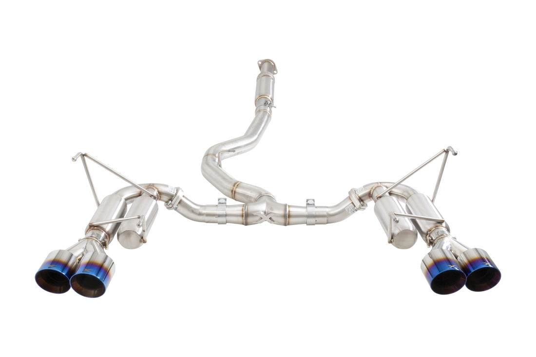 Subaru WRX STI G3 VA Sedan Race Cat Back Exhaust with Burnt Blue Tips