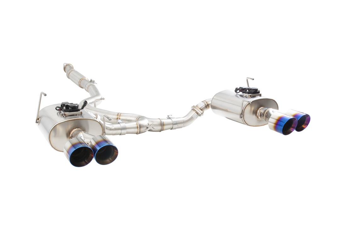 Subaru WRX / STI G3, VA Sedan WR Varex Valved Cat Back Exhaust with Burnt Blue Tips