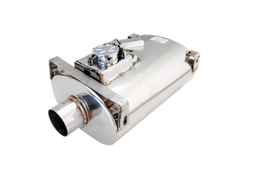 Universal Varex Oval Muffler in 2.5Inch with Bracket Mounts