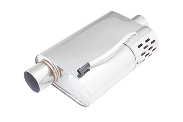 Varex Valved R Series Muffler 2.5 Inch Inlet Covered Motor