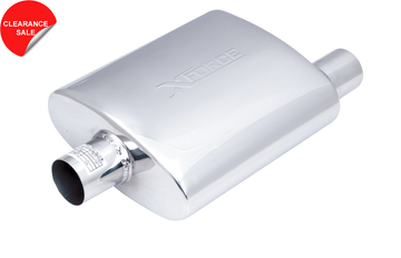 Oval Muffler in 304 Stainless Steel with 2.5 Inch Inlet