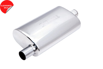 Small Body Oval Muffler in 304 Stainless Steel with 2.5 Inch Inlet