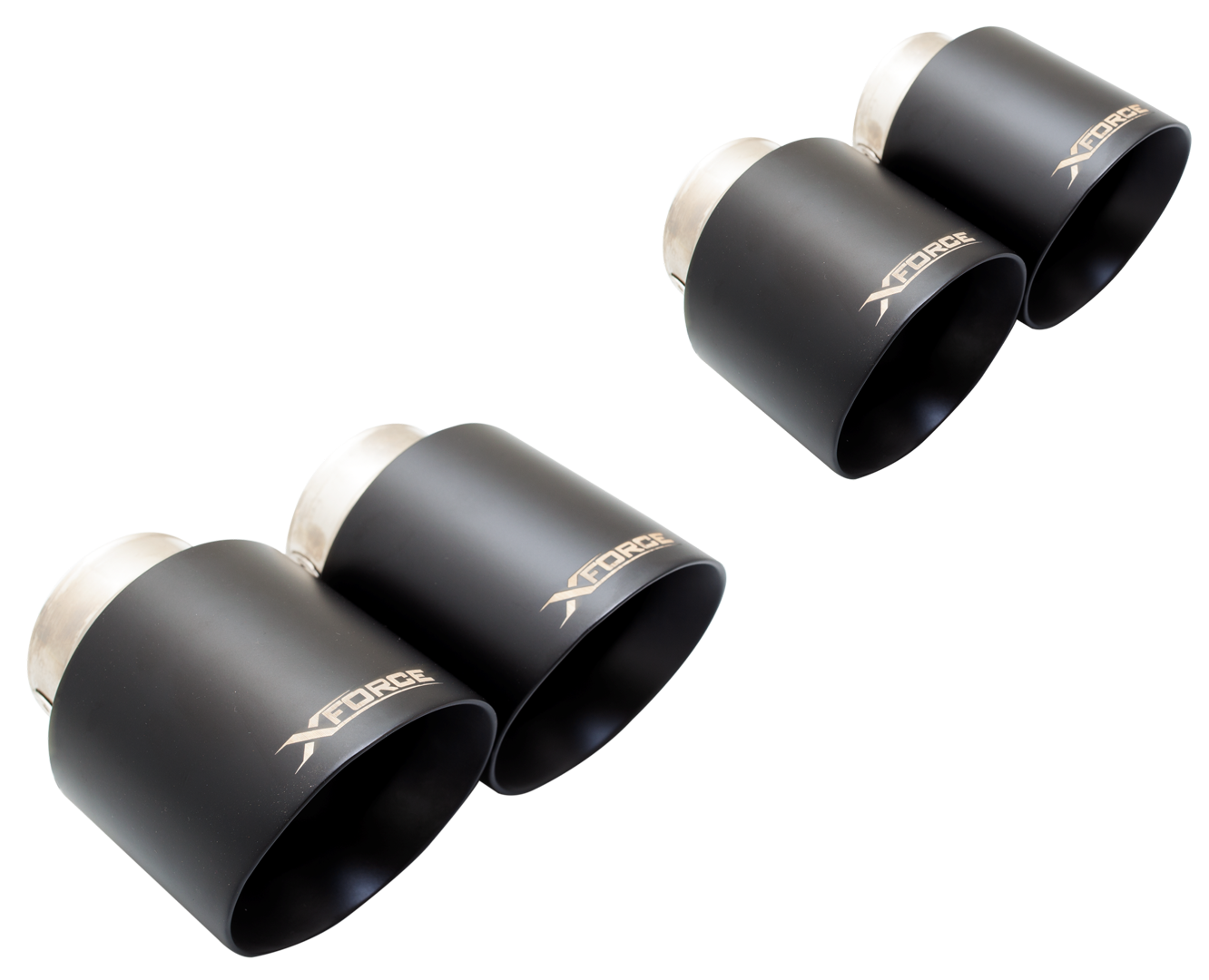 Ford S550 Mustang FL Quad Tip Kit In Matte Black