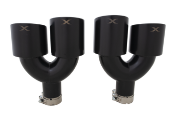 VW Golf R MK7 to MK7.5 Black Quad 4 Inch Tip Option