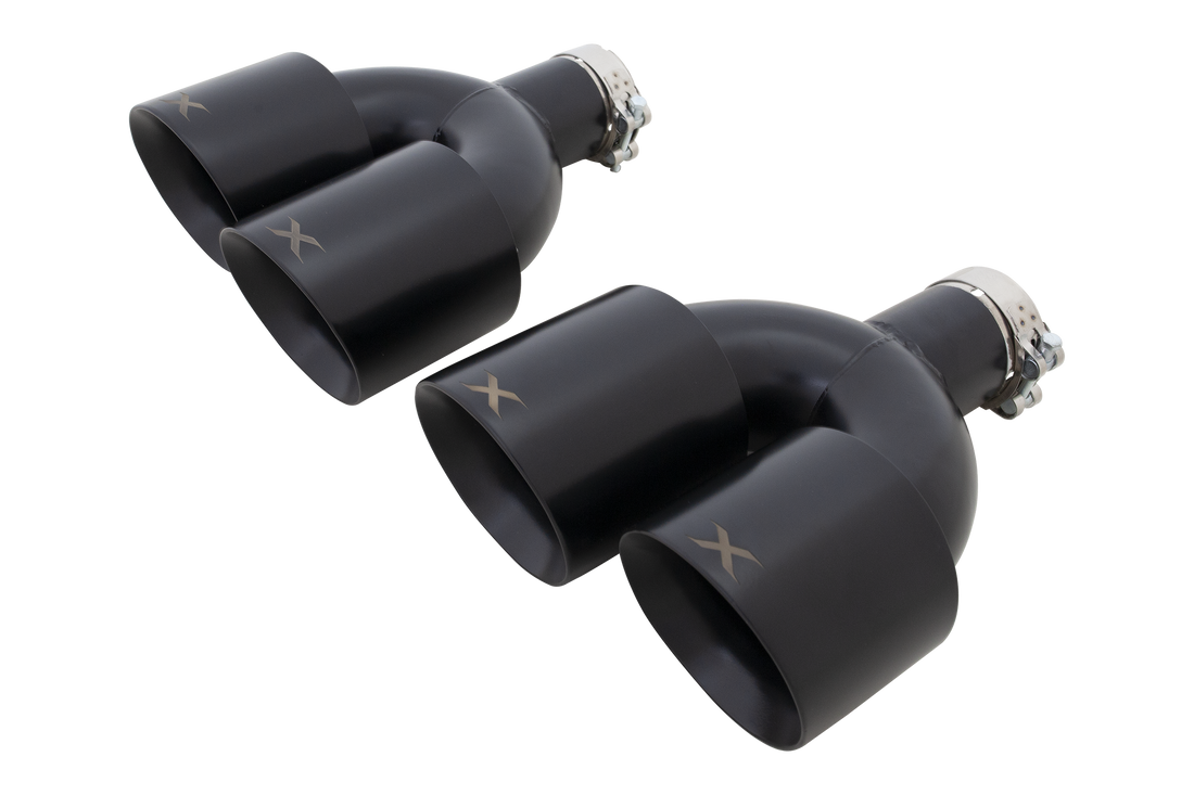 VW Golf R MK7 to MK7.5 Black Quad 4 Inch Tip Option