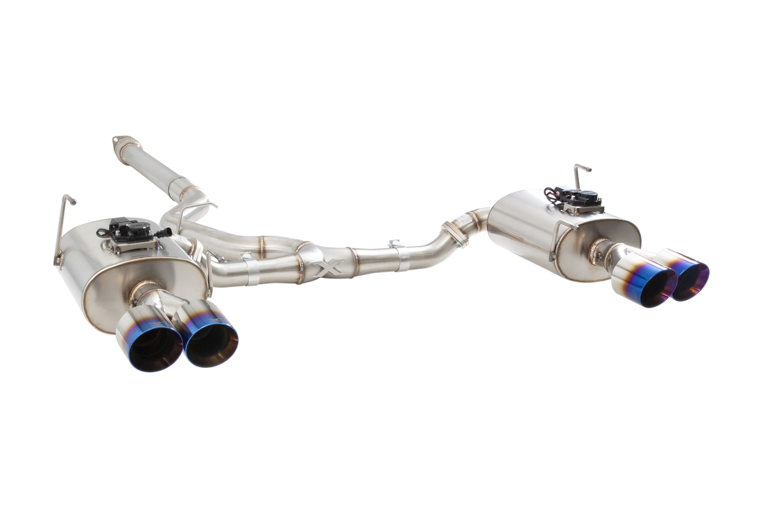 SUBARU WRX SEDAN VB Varex WR Valved Cat Back Exhaust System with Burnt Blue Tips