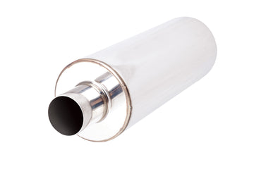 Stainless Steel 5 Inch Round 14 Inch Long 3.5 Inch Resonator