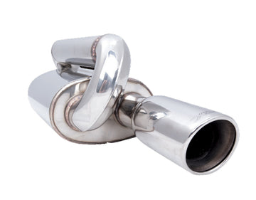 2.25 Inch Oval Twin Loop Muffler Left Inlet