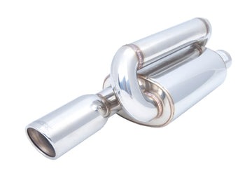 2.25 Inch Oval Twin Loop Muffler Right Inlet