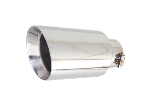 4 Inch Round Angle Cut Exhaust Tip with 2.5 Inch Slip Joint Inlet