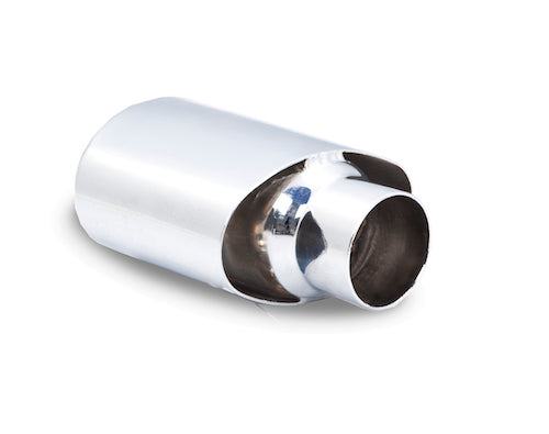 Oval Tip 5Inch x 3Inch Single Angle Cut with 3 Inch Inlet