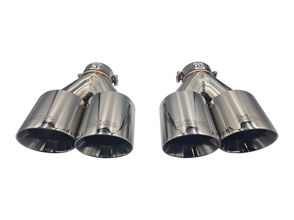 Dual Tip Single Stack Dual Exhaust Tips - Premium Twin Exhaust Tips for Sale – XFORCE ...