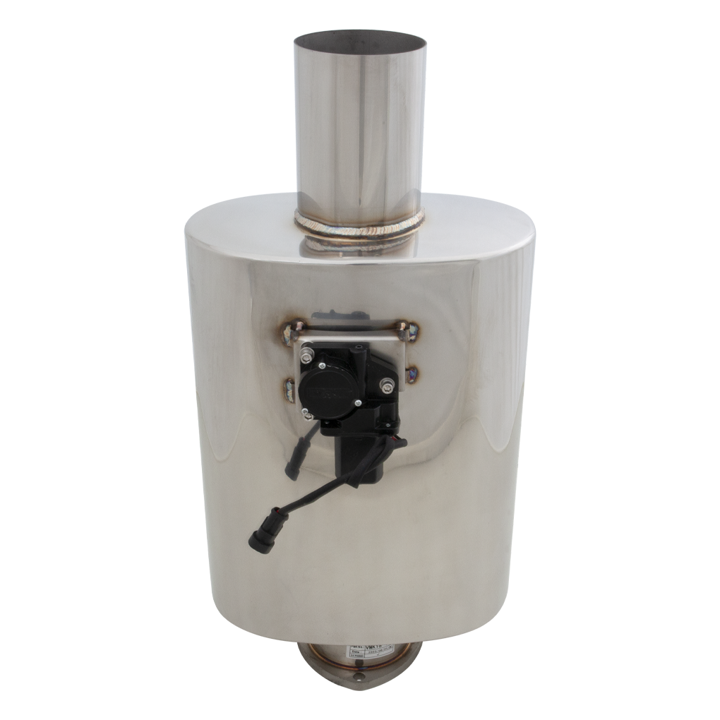 Varex Valved Oval Muffler in 4 Inch Inlet