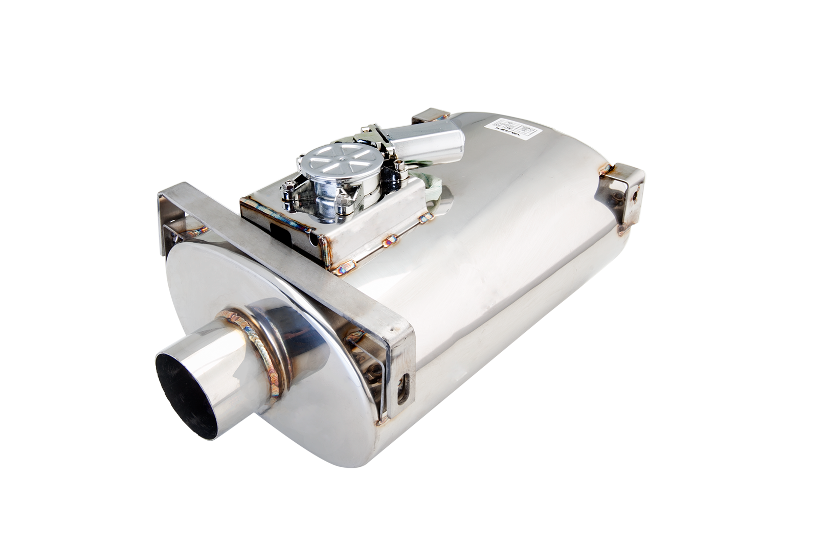 Universal Varex Oval Muffler in 2.5Inch with Bracket Mounts