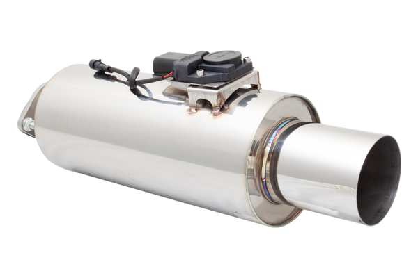 2.5 Inch Cannon Style Varex Valved Universal Muffler – XFORCE 2.5 Inch Cannon Style Varex Valved Universal Muffler – XFORCE