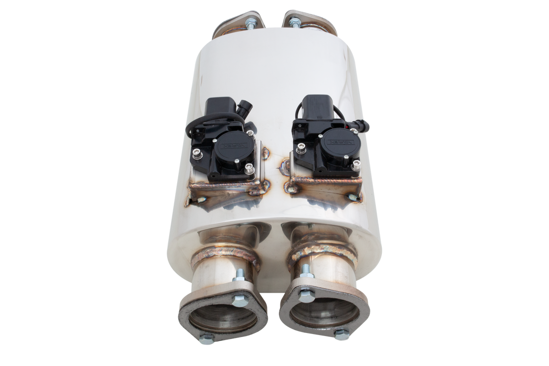 Varex Valved Muffler Dual 3 Inch Inlet &amp; Outlet