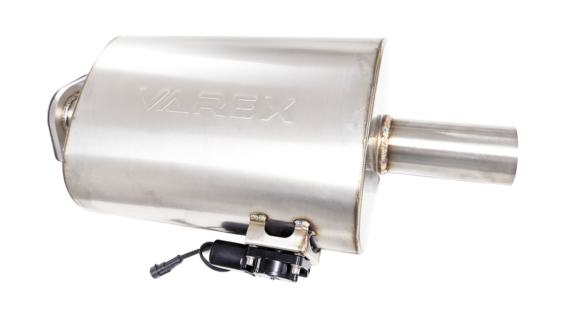 Oval 3Inch Varex Universal Muffler Side Mounted Motor